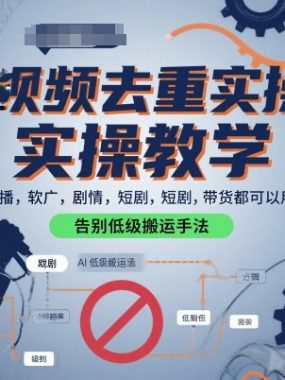 短视频去重实操教学，口播-软广-硬广-剧情-短剧-带货都可以用，告别低级搬运手法