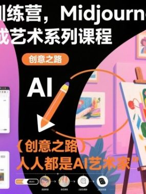 AI绘画训练营，Midjourney生成艺术系列课程，人人都是AI艺术家
