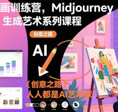AI绘画训练营，Midjourney生成艺术系列课程，人人都是AI艺术家