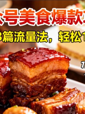 公众号搬运美食爆款攻略，日更3篇流量主打法，轻松10W+阅读