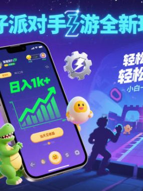 蛋仔派对手游全新玩法，轻松日入1k+，风口信息差玩法，当天见收益，小白一部手机可操作