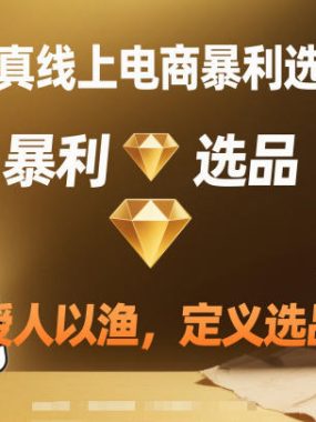 11月贾真线上电商暴利选品大课，授人以渔，定义选品模型