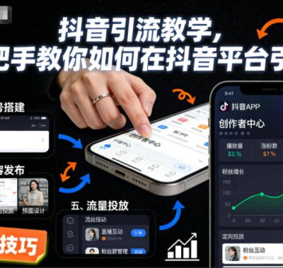 抖音引流教学，手把手教你如何在抖音平台引流