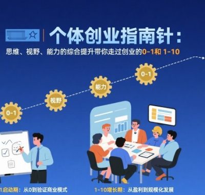 个体创业指南针，思维、视野、能力的综合提升带你走过创业的0-1和1-10【音频】