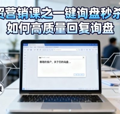 外贸营销课之一键询盘秒杀单，如何高质量回复询盘