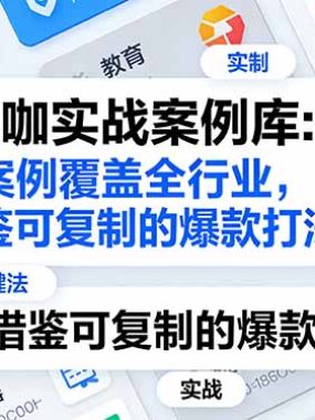 行业大咖实战案例库：200+案例覆盖全行业，直接借鉴可复制的爆款打法(更新3月