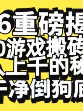 2026开年重磅解密，CSGO游戏搬砖挂G日入1k+的秘密，把倒狗的底裤扒干【揭秘】