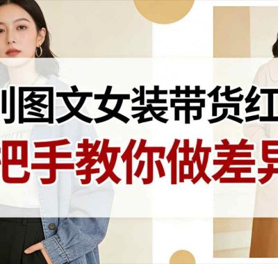 告别图文女装带货红海！手把手教你做差异化，新手也能弯道超车