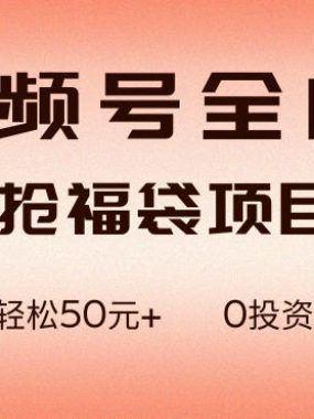 视频号全自动抢福袋，一天单机轻松50+，零成本脚本代替人工去跑【揭秘】