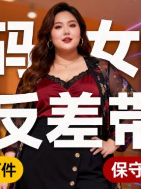 抖音小众赛道，大码女装AI反差带货，不用直播，每天6条作品，橱窗卖7万件，保守佣金30W+