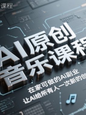 AI原创音乐课程，在家可做的Ai副业，让Ai给所有人一次新的创业机会