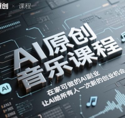 AI原创音乐课程，在家可做的Ai副业，让Ai给所有人一次新的创业机会