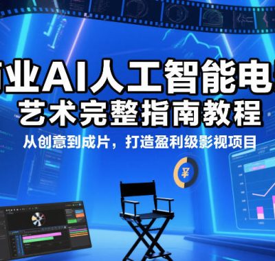 商业AI人工智能电影制作的艺术完整指南教程，从创意到成片，打造盈利级影视项目