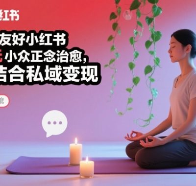 新手友好小红书小众正念治愈，玩法简单，可结合私域变现