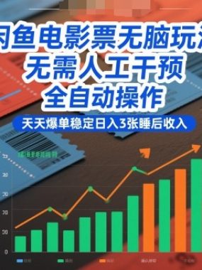 闲鱼电影票无脑玩法，无需人工干预，全自动操作，天天爆单稳定日入3张睡后收入【揭秘】
