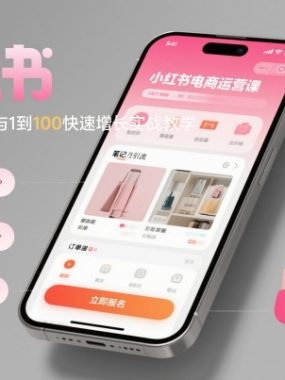 小红书电商运营课：从0到1冷启动与1到100快速增长实战教学