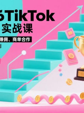 2026TikTok从0到1实战课，平台激励、带货賺佣、商单合作，新手也能快速盈利（3天直播课）