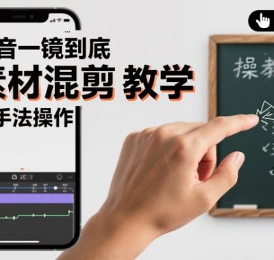 抖音一镜到底素材混剪教学，纯手法操作
