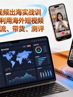 Tiktok短视频出海实战训练营,如何利用海外短视频平台实现引流、带货、测评