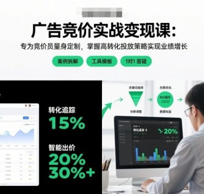 广告竞价实战变现课：专为竞价员量身定制，掌握高转化投放策略实现业绩增长