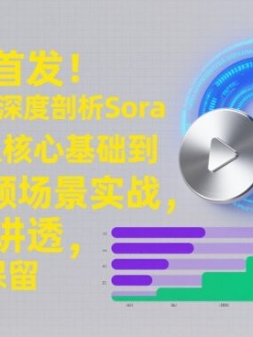 全网首发！10小时深度剖析Sora 2.0：从核心基础到AI视频场景实战，一次讲透，毫无保留