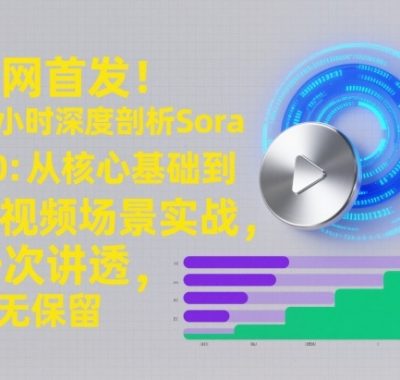 全网首发！10小时深度剖析Sora 2.0：从核心基础到AI视频场景实战，一次讲透，毫无保留