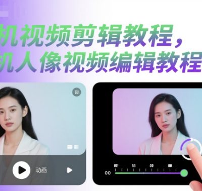 手机视频剪辑教程，手机人像视频编辑教程