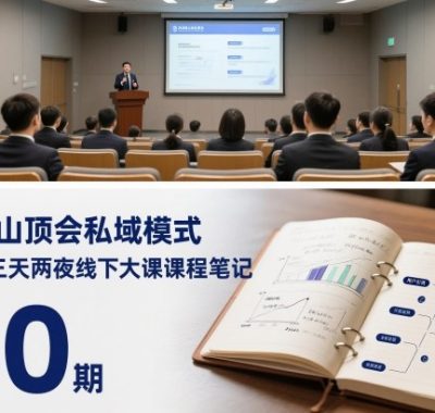 波波山顶会私域模式60期三天两夜线下大课课程笔记（文档）