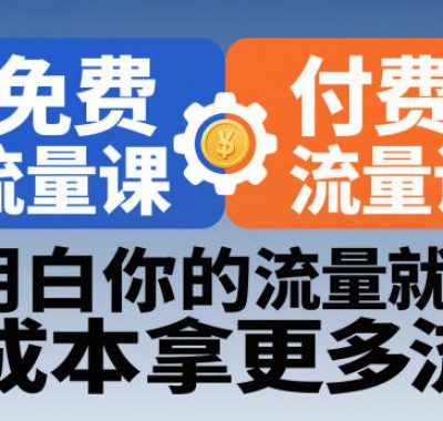 拼多多免费流量课+付费流量课，搞明白你的流量就来了，低成本拿更多流量
