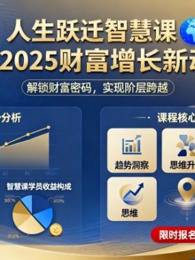 人生跃迁智慧课，把据2025财富增长新动向