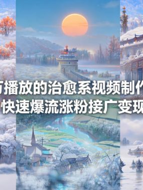 700万播放的治愈系视频制作流程，快速爆流涨粉接广变现