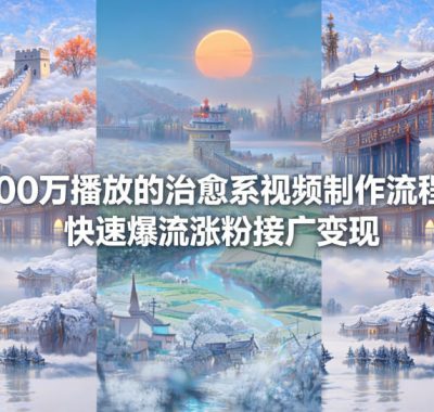 700万播放的治愈系视频制作流程，快速爆流涨粉接广变现