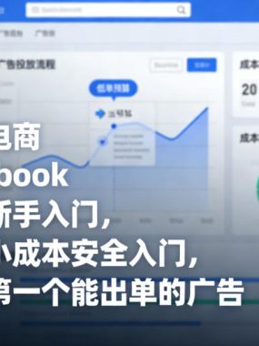 跨境电商Facebook广告新手入门，用最小成本安全入门，跑通第一个能出单的广告
