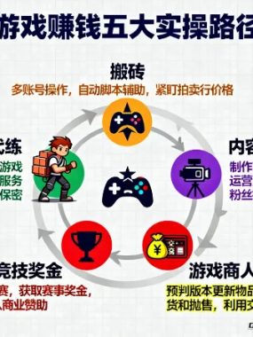 玩游戏真能搞钱?这五种靠谱实操路径,亲测有效
