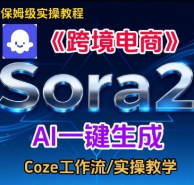 Sora2生成《跨境电商》英文短视频，实操搭建教学课，通俗易懂，包教包会
