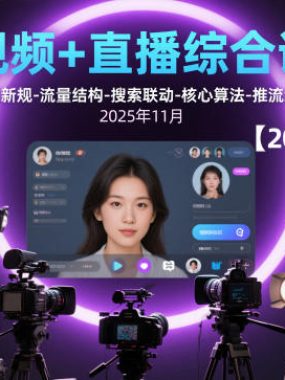 短视频+直播综合课程，审核新规-流量结构-搜索联动-核心算法-推流细节【更新】