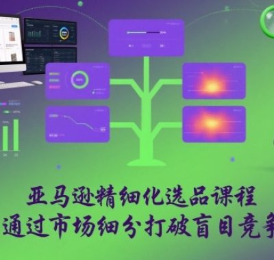亚马逊精细化选品课程，通过市场细分打破盲目竞争