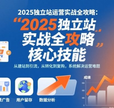 2025独立站运营实战全攻略，一站式掌握独立站运营核心技能