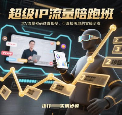 超级IP流量陪跑班，大V流量密码倾囊相授，可直接落地的实操步骤