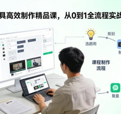 AI工具高效制作精品课，从0到1全流程实战指南