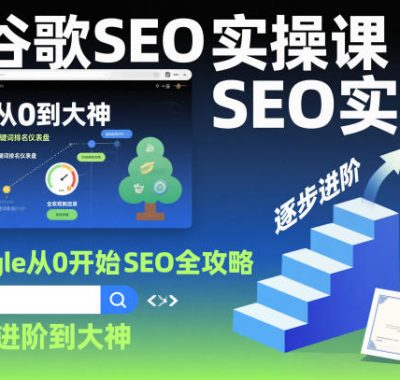 谷歌SEO实操课，Google从0开始SEO全攻略，逐步进阶到大神