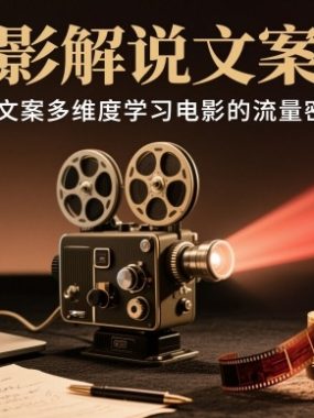 电影解说文案课，从文案多维度学习电影的流量密码