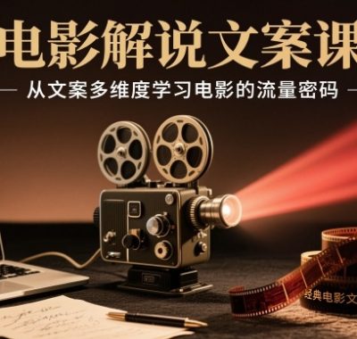 电影解说文案课，从文案多维度学习电影的流量密码