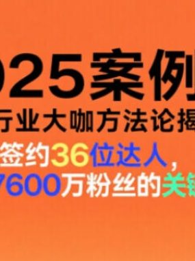 2025案例库，收录各行业大咖的方法论，各行业大咖方法论揭秘
