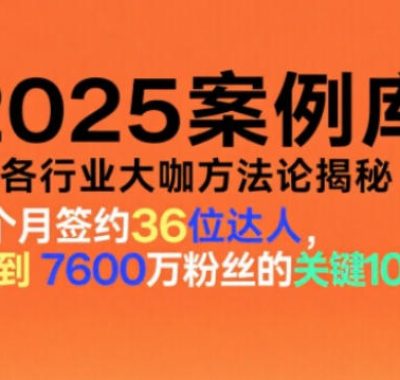 2025案例库，收录各行业大咖的方法论，各行业大咖方法论揭秘