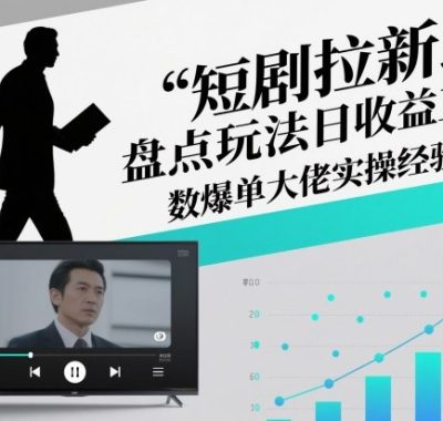 短剧拉新之盘点玩法日收益五位数爆单大佬实操经验分享
