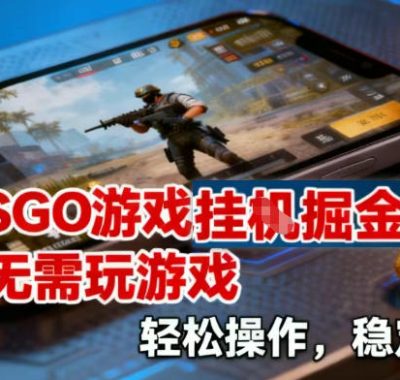 CSGO游戏挂G掘金捡漏，不需要玩游戏，操作简单，收益稳定【揭秘】