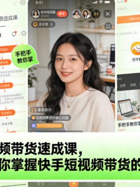 快手短视频带货速成课，手把手教你掌握快手短视频带货的核心技能
