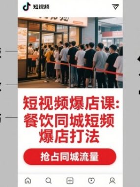 短视频爆店课，餐饮同城短视频爆店打法