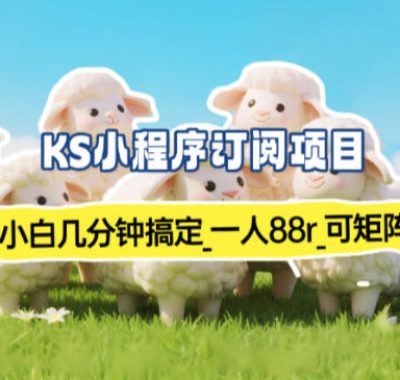 小程序订阅项目_小白几分钟搞定，一人88米，可矩阵（已测到账）